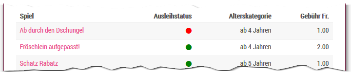Internetexport Spielstatus