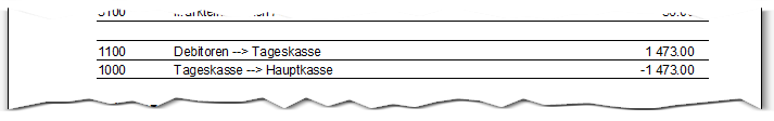 Tagesabschluss Zahlungen